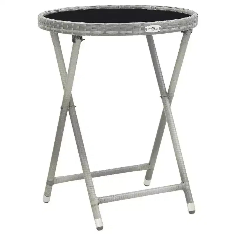 vidaXL Ensemble de bistro 3 pièces en résine tressée et verre