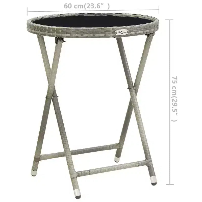 vidaXL Ensemble de bistro 3 pièces en résine tressée et verre