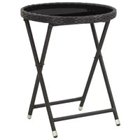 vidaXL Ensemble de bistro 3 pièces en résine tressée et verre