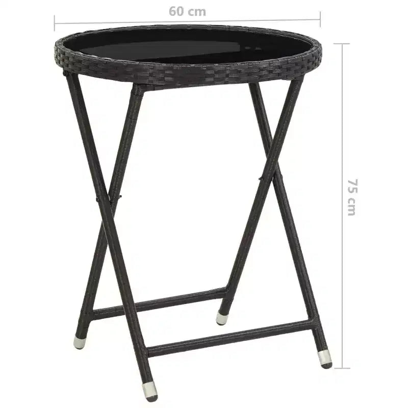 vidaXL Ensemble de bistro 3 pièces en résine tressée et verre