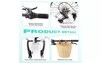 Vélo pliant 20 pouces pour adultes avec panier, support de téléphone et garde-boue, cadre en acier 6 vitesses, vélo de ville, double frein en V, vélo compact portable