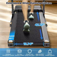 Tapis de course en solde, Dégagement de tapis de course, Tapis de course pour la maison, Tapis de course pliable large avec guidon, haut-parleur, capacité de poids de 136 kg