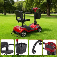 Trottinette électrique pliable à 4 roues pour adultes, capacité de 150 kg, pour usage extérieur