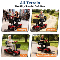 Trottinette électrique pliable à 4 roues pour adultes, capacité de 150 kg, pour usage extérieur