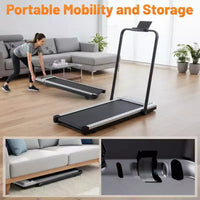 Tapis de course Okak sans bras avec capacité de 90 kg, tapis de course portable 3-EN-1, tapis de course compact pour coureurs de tout âge