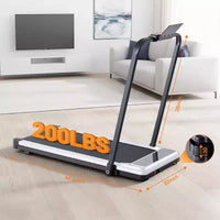 Tapis de course Okak sans bras avec capacité de 90 kg, tapis de course portable 3-EN-1, tapis de course compact pour coureurs de tout âge