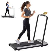 Okak Armless Walking Pad Treadmill with 200LBS Capacity, 3-IN-1 Portable Treadmill, Compact Treadmill for All Age Runner