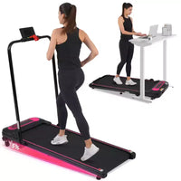 Tapis de course sous bureau Okak avec inclinaison et vitesse réglable, capacité de 136 kg, tapis de course 2,5 CV, pour la maison, le bureau, rose et noir