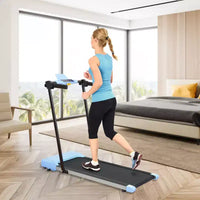 Tapis roulant pliable léger Okak avec bras, tapis roulant portable avec écran LED, tapis de marche pour la maison et le bureau