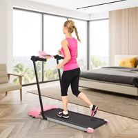 Tapis roulant pliable léger Okak avec bras, tapis roulant portable avec écran LED, tapis de marche pour la maison et le bureau