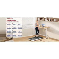 Tapis de course 2-EN-1 Okak sous le bureau avec télécommande, tapis de marche électrique pliable avec moteur 2,5 CV, tapis de course portable pour la maison, blanc