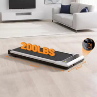 Tapis de marche Okak sous le bureau avec fonctionnement silencieux, tapis de marche sans barre de maintien, tapis de course à vitesse réglable pour la maison, le bureau, argent