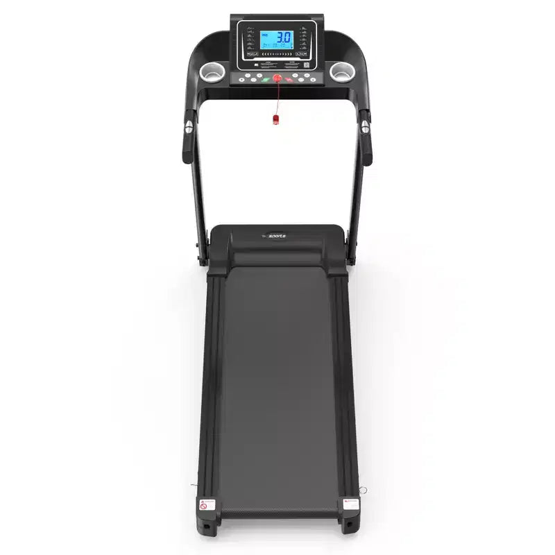 Tapis de course pliable Okak avec inclinaison et écran LCD 5 pouces, tapis de course portable avec musique Bluetooth, tapis de marche pour homme, femme, noir