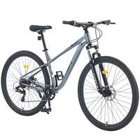 Vélo tout terrain 29 pouces, monovitesse / 8 vitesses, cadre en acier, fourche à suspension avant, vélo à frein à disque pour femmes hommes adultes, multicolore