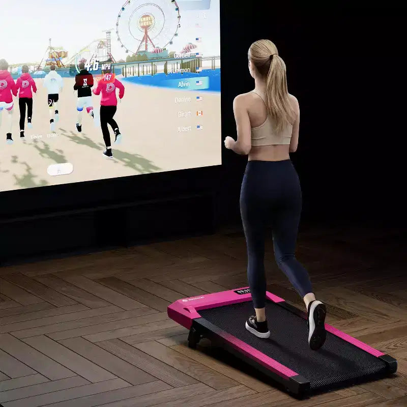 DeerRun Édition Q2 Tapis de course intelligent incliné à 7 % pour la maison et la course légère, cadeau de Saint-Valentin