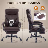 Chaise de bureau ergonomique, chaise de gaming en PU, hauteur réglable, inclinaison de 90 à 135 degrés, dossier, roulettes pivotantes à 360 degrés, capacité de 158 kg pour le bureau