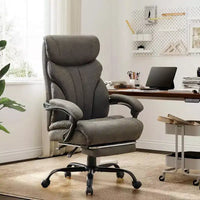 Chaise de bureau ergonomique, chaise de gaming en PU, hauteur réglable, inclinaison de 90 à 135 degrés, dossier, roulettes pivotantes à 360 degrés, capacité de 158 kg pour le bureau
