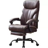 Chaise de bureau ergonomique, chaise de gaming en PU, hauteur réglable, inclinaison de 90 à 135 degrés, dossier, roulettes pivotantes à 360 degrés, capacité de 158 kg pour le bureau