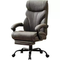 Chaise de bureau ergonomique, chaise de gaming en PU, hauteur réglable, inclinaison de 90 à 135 degrés, dossier, roulettes pivotantes à 360 degrés, capacité de 158 kg pour le bureau