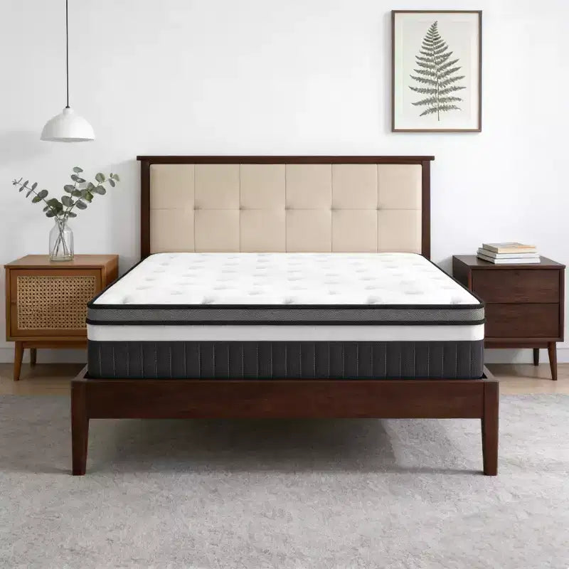 Matelas en mousse à mémoire de forme gel 14 pouces King Fermeté moyenne, Matelas pour le soulagement de la pression et un sommeil frais Certifié CertiPUR-US
