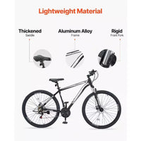 VTT 29 pouces avec suspension avant, cadre en aluminium 21 vitesses avec double frein à disque