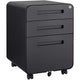 Secure 3-Drawer Metal File Cabinet with Lock  Fully Assembled Mobile Filing Cabinet for A4/Letter/Legal  Under Desk, 5 Wheels, Rolling