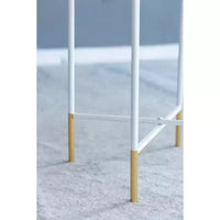 Lot de 2 tables d'appoint avec plateau miroir - Meuble d'appoint
