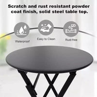 COZONY Ensemble bistro de terrasse pliant 3 pièces, table et chaises d'extérieur peu encombrantes avec cadre en métal robuste, mobilier résistant aux intempéries pour jardin et cour