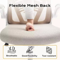 Chaise de bureau ergonomique, chaise de bureau d'ordinateur confortable avec accoudoirs relevables, soutien lombaire confortable, chaises gaming pour chambre, étude, étudiant, large assise