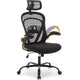 Chaise de bureau ergonomique, chaise de bureau d'ordinateur confortable avec accoudoirs relevables, soutien lombaire confortable, chaises gaming pour chambre, étude, étudiant, large assise