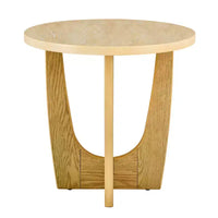 GDFStudio Bartlett Table d'appoint ronde en bois de 25 po