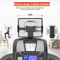 Tapis de course avec inclinaison automatique de 20 % pour la maison, capacité de 136-181 kg, tapis de course pliable pour la marche et la course, vitesse maximale de 19 km/h, 71 programmes, Bluetooth