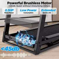 Tapis roulant pliable Moteur silencieux 2,75 CV Capacité 136 kg 64 programmes prédéfinis Inclinaison manuelle à 3 niveaux pour salle de sport à domicile