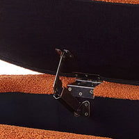 Banc ottoman de rangement ovale moderne Okak avec charnière de sécurité, banc rembourré pour entrée, banc de bout de lit pour salon, entrée