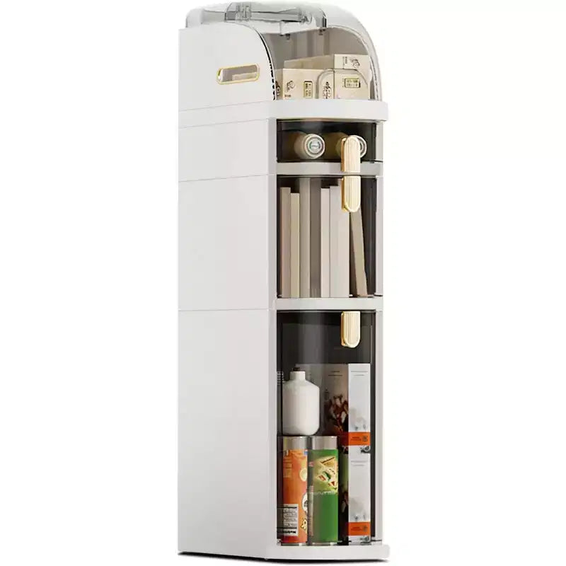 Meuble de rangement ultra-fin à roulettes - Organisateur étroit et mince à 3 niveaux pour petits espaces, tiroirs transparents, ABS+PP étanche et robuste
