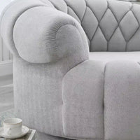 Fauteuil d'appoint pivotant moderne avec coussin épais, fauteuil club rond en chenille, fauteuil pivotant à 360° pour salon ou appartement - Panipeachy