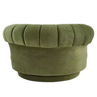 Fauteuil d'appoint pivotant moderne avec coussin épais, fauteuil club rond en chenille, fauteuil pivotant à 360° pour salon ou appartement - Panipeachy