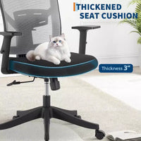 Fauteuil de bureau ergonomique, Chaise de bureau réglable en maille avec support lombaire, Chaise de direction pivotante sur roulettes pour la maison, le bureau et les jeux