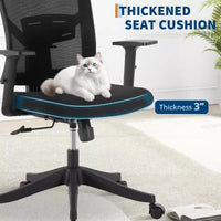 Fauteuil de bureau ergonomique, Chaise de bureau réglable en maille avec support lombaire, Chaise de direction pivotante sur roulettes pour la maison, le bureau et les jeux
