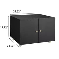 Meuble d'imprimante COZONY avec rangement, table d'imprimante 3D robuste, étagère réglable, double porte, sur roulettes, table pour télécopieur en métal pour bureau à domicile