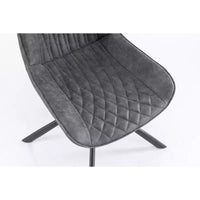 Ensemble de 2 chaises de salle à manger pivotantes modernes TUYOHW, chaise d'appoint avec pieds en métal noir, chaise rembourrée en cuir et suède pour salle à manger, cuisine, marron