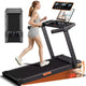 Tapis roulant pliable avec inclinaison manuelle à 15 % et guidon, écran 3 fonctions, moteur silencieux 3,0 CV, 1,0-11,3 km/h, tapis de course domestique