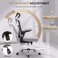 Chaise de bureau ergonomique Chaise de bureau à dossier haut en maille avec appui-tête réglable et roulettes Chaise pivotante pour la maison/le bureau/la salle de jeux