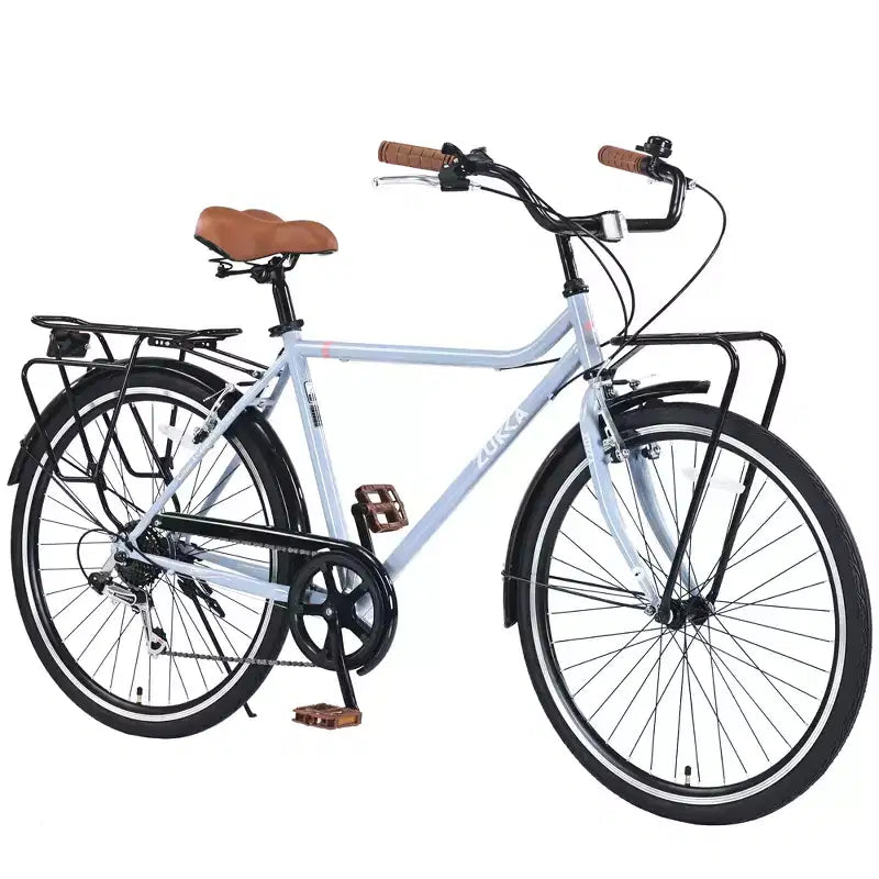 Vélo Cruiser Vintage 24/26 pouces pour hommes et femmes, vélo de ville monocycle/7 vitesses avec porte-bagages arrière, plusieurs couleurs