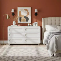 Teamson Home Tenley Commode moderne en bois à 6 tiroirs, armoire de rangement avec tiroirs à ouverture par pression
