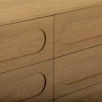 Teamson Home Tenley Commode moderne en bois à 6 tiroirs, armoire de rangement avec tiroirs à ouverture par pression