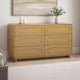 Teamson Home Tenley Modern 6-Drawer Wood Dresser, Storage Cabinet with Push-Open Drawers