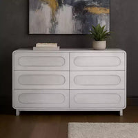 Teamson Home Tenley Commode moderne en bois à 6 tiroirs, armoire de rangement avec tiroirs à ouverture par pression