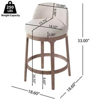 Tabourets de bar rembourrés Christopher Knight Home Shinji en hévéa (lot de 2)