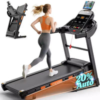 Tapis Roulant Pliable avec Inclinaison de 20%, Tapis Roulant Rapide 19 km/h avec 105 Programmes pour la Course à Pied et la Marche à Domicile, Connecté à l'Application, Bande Plus Large, Charge Maximale 180 kg